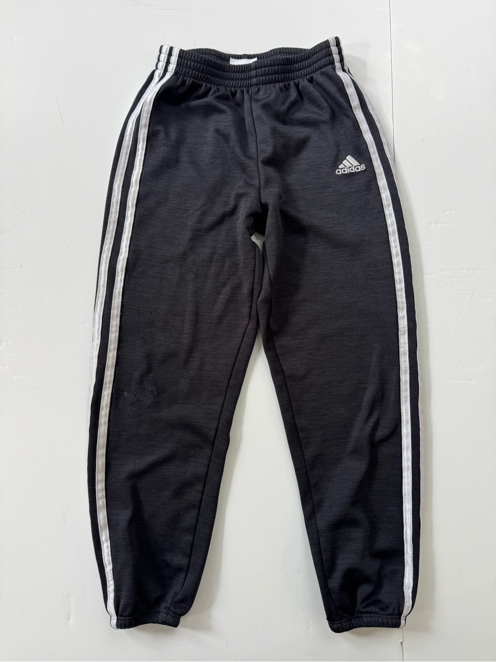 adidas Black Joggers with White Side Stripes